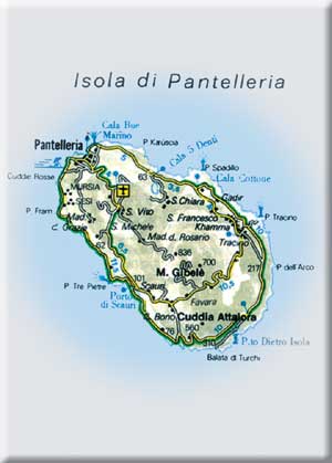 cartina isola di Pantelleria